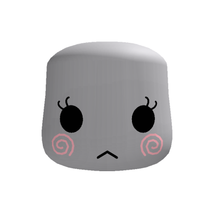 Whimsy Mochi doll Worry Pout swirls face