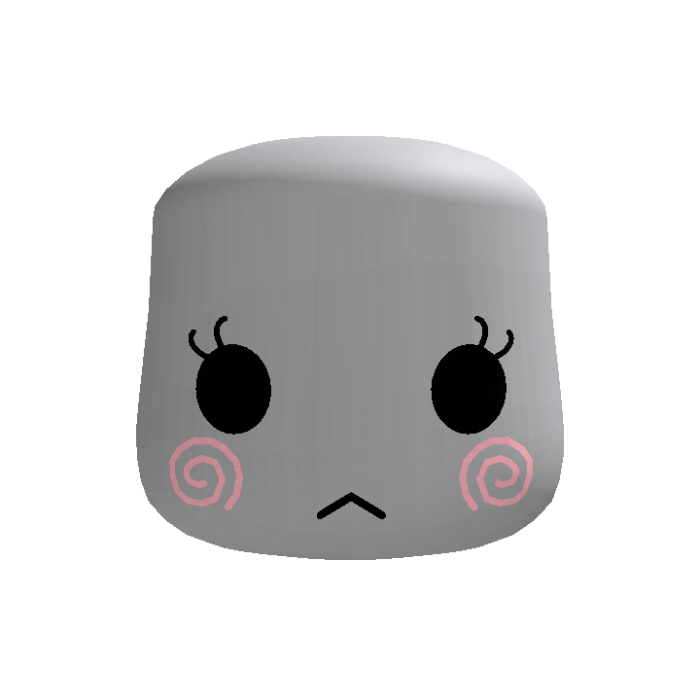 Whimsy Mochi doll Worry Pout swirls face