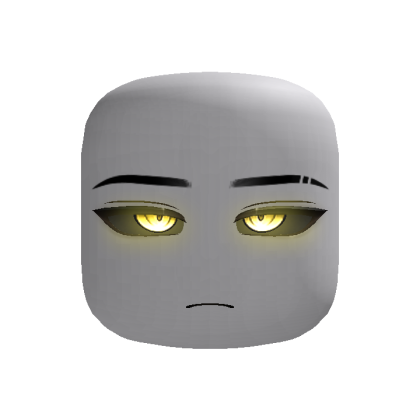 Powerful Cyber Anime Boy Face (Yellow)
