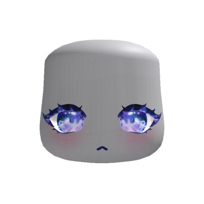 Sparkling Glittering Anime Face (Galaxy Purple)