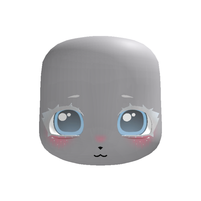 albino blue wolf kawaii kigurumi doll eyes head