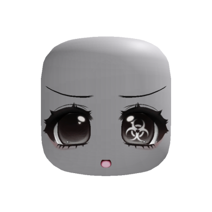 (Animated) Adorable Moe Black Biohazard Face