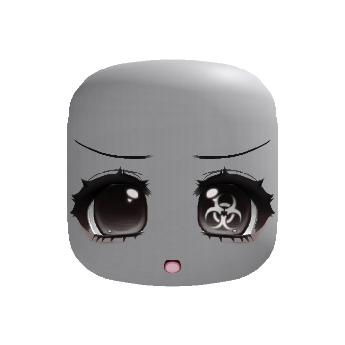 (Animated) Adorable Moe Black Biohazard Face