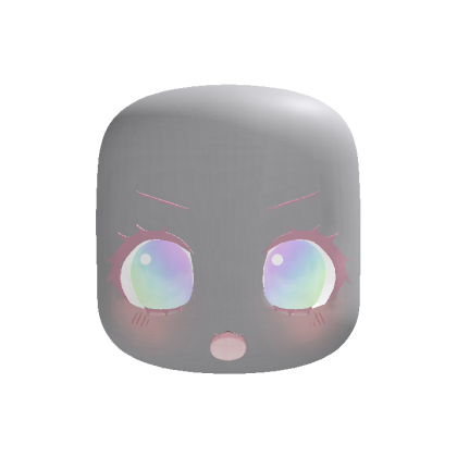 (animated) Light Rainbow Cute Chibi Amazed Face