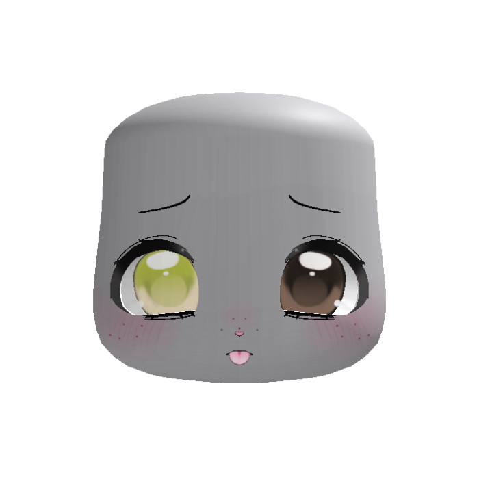kawaii shy sweet silly puppy face in yellow brown