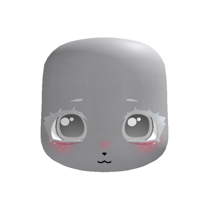 albino white lamb kawaii kigurumi doll eyes head