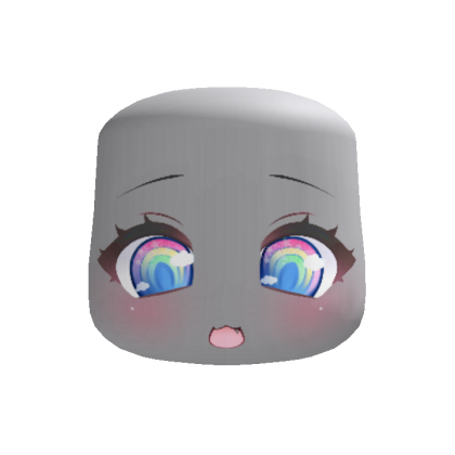 Pastel Rainbow Moe Face (Blue)