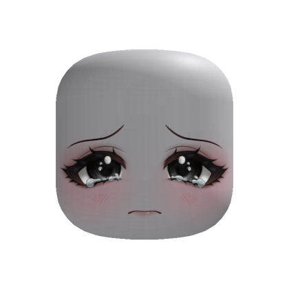 Soft Crying Face (Recolorable)