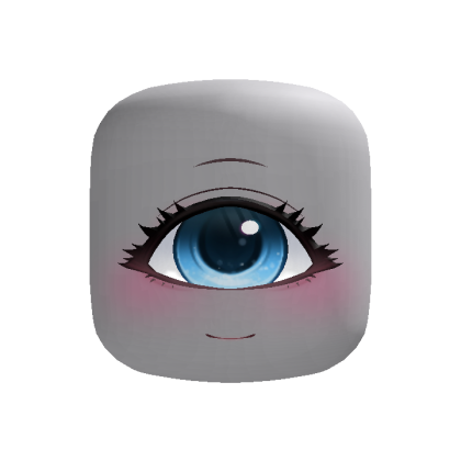 Kawaii Cyclops Anime Girl Head (Blue)