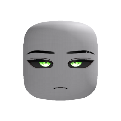 Powerful Cyber Anime Boy Face (Green)