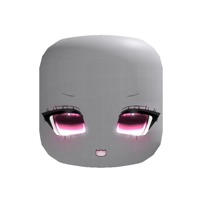 (REAL GLOWING) cute pink glowy kawaii moe face