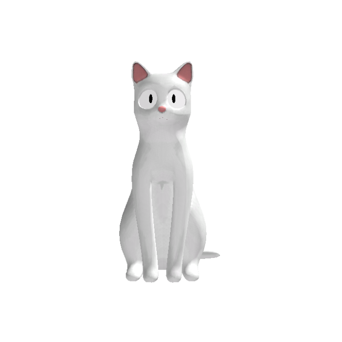 Cat Head (Animated Blinking Eyes)