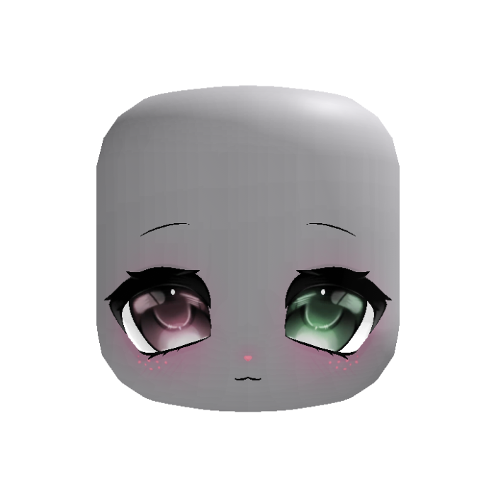 Cute Kawaii Doll Bunny Tech Face In Pink + Green