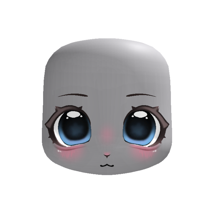 ♡ animated blue kigurumi furry pretty head