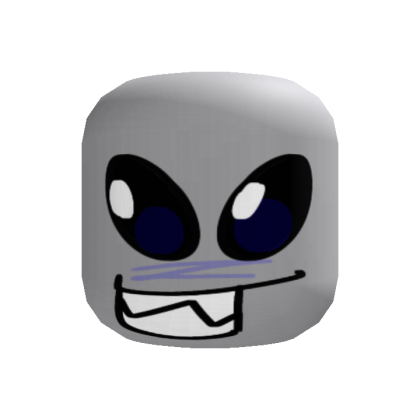 Silly Grinning Alien Face (Recolorable)