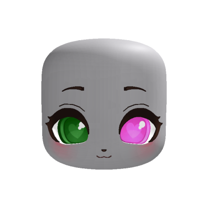 animated cute kawaii sweet puppy face green pink