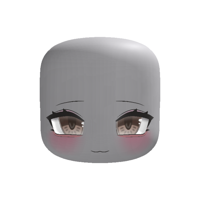 (animated) kawaii chibi smug moe face in brown