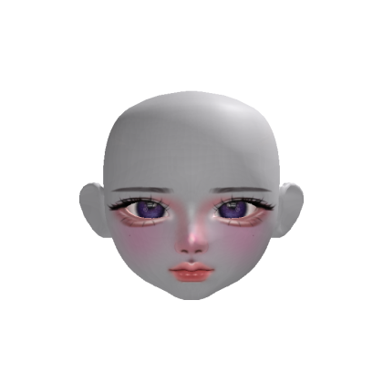 cute chibi makeup anime girl zeslin purple eyes