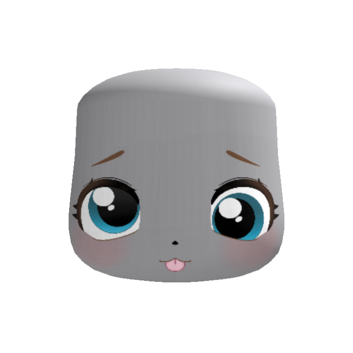 🐾 super duper cute derpy puppy face in cyan