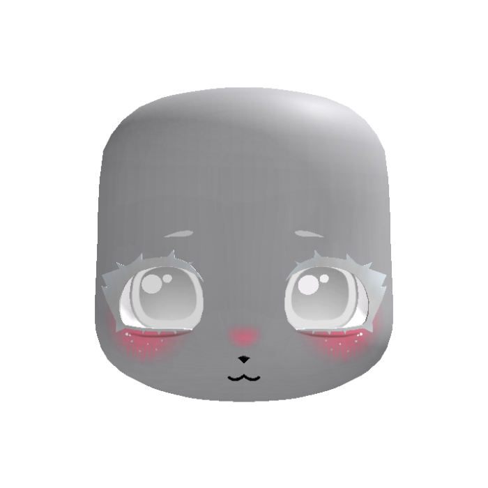 albino white lamb kawaii kigurumi doll eyes head