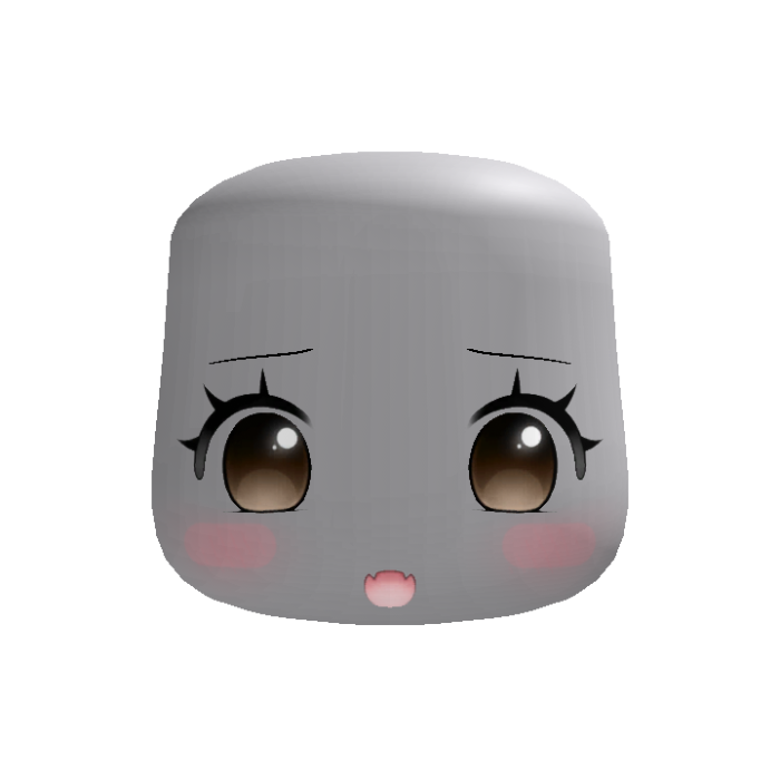 kawaii cute vampire fengs girl face brown