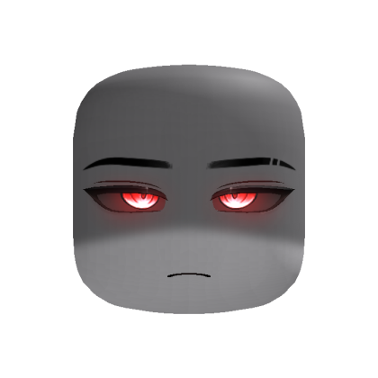 Powerful Cyber Shadowed Anime Boy Face (Red)