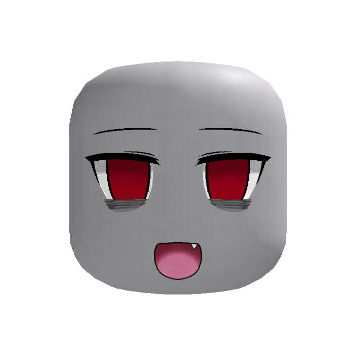Tired Cute Anime Face (Red)