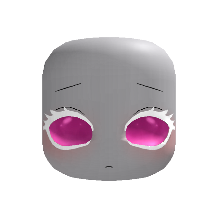 Sullen Dolly Gloomy Pout Face in white & pink