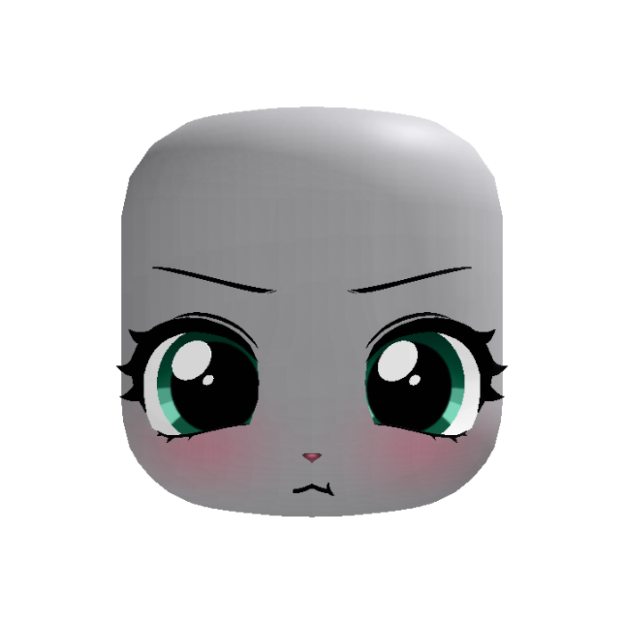 💢(｡•ˇ‸ˇ•｡) sweet angry bunny face in teal