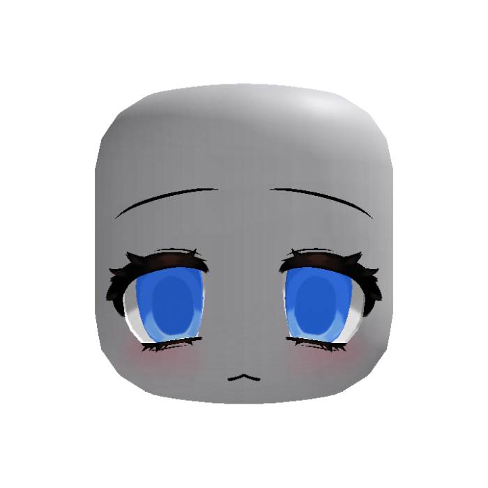 (animated) cute 2000's tired moe face blue