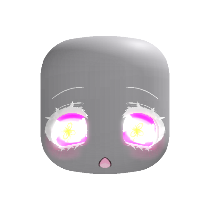 ♡ cute emissive animated hot pink dynamic head
