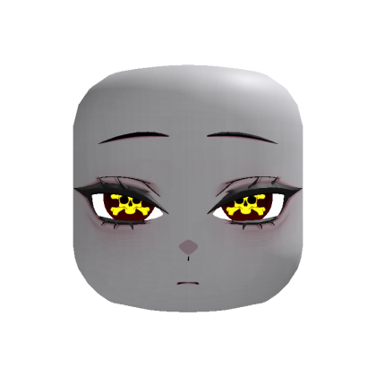 [Halloween] Cute Skull Eyes Face Yellow