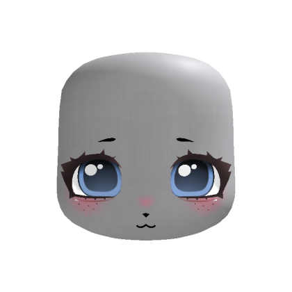 blue wolf cute kawaii kigurumi doll eyes head