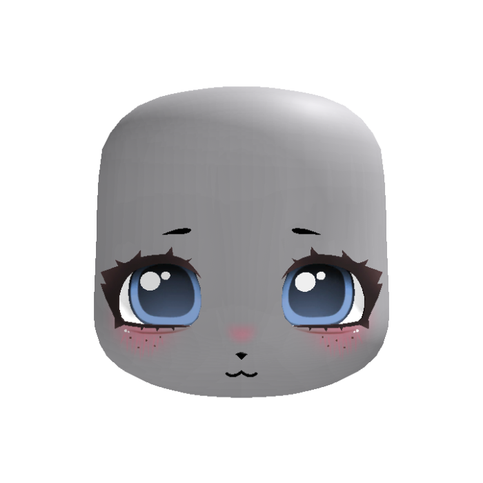 blue wolf cute kawaii kigurumi doll eyes head
