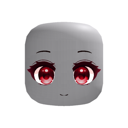 Red Anime Eyes w/ Cute Adorable Smile