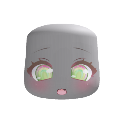 Pastel Rainbow Moe Face (Green)