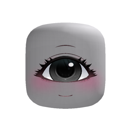 Kawaii Cyclops Anime Girl Head (Black)