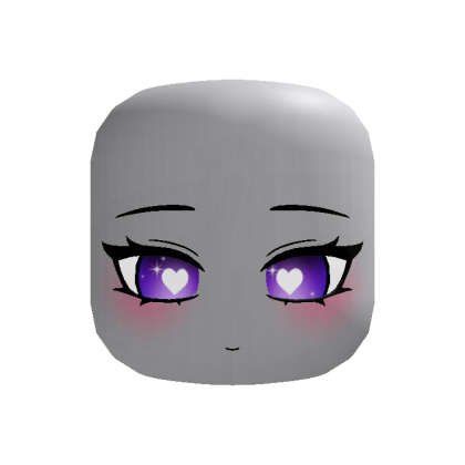 (animated) Purple sweet anime princess face