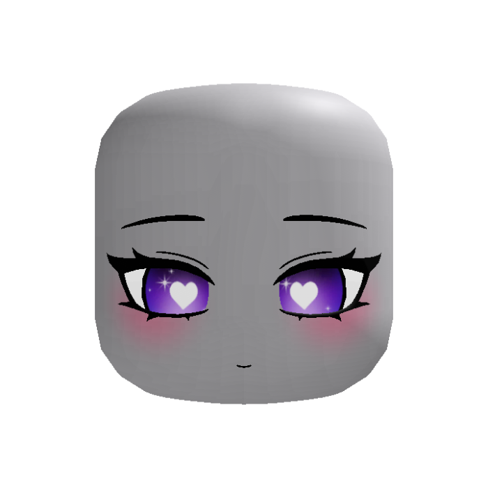 (animated) Purple sweet anime princess face