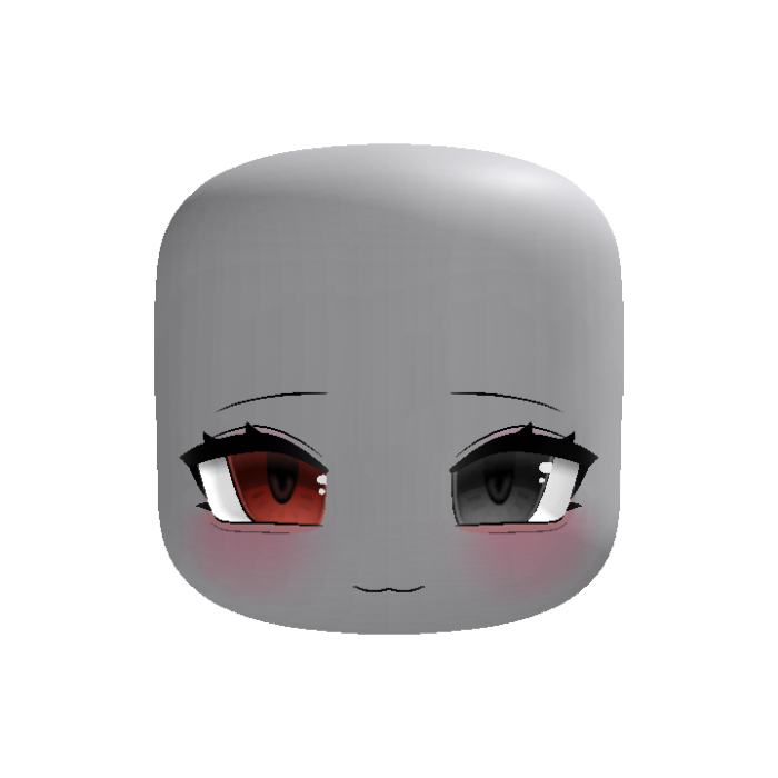 (animated) kawaii chibi smug moe face in red black