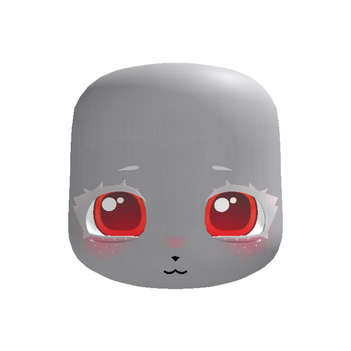 albino red evil kawaii kigurumi doll eyes head