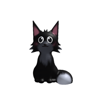 🦊 Small Black Fox Animated Head