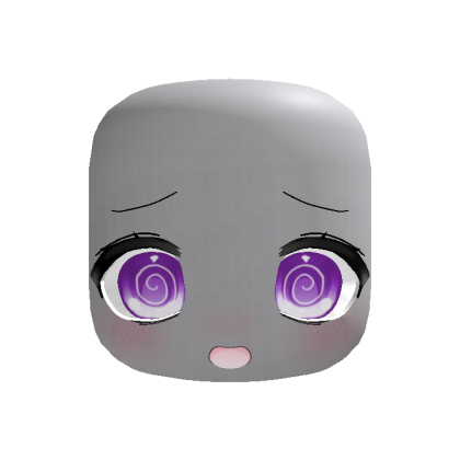 (Animated) Purple Silly Kawaii Dizzy Face