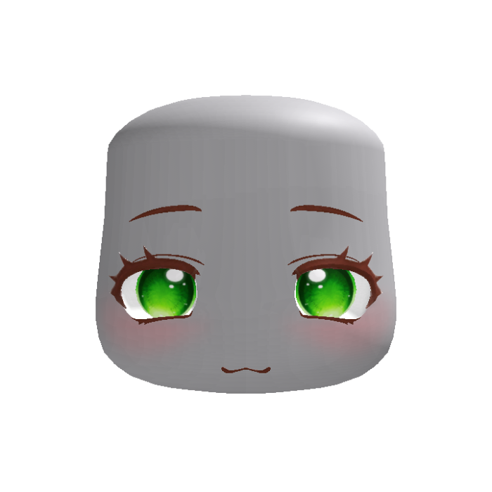 Calm and Cute Face Green Eyes