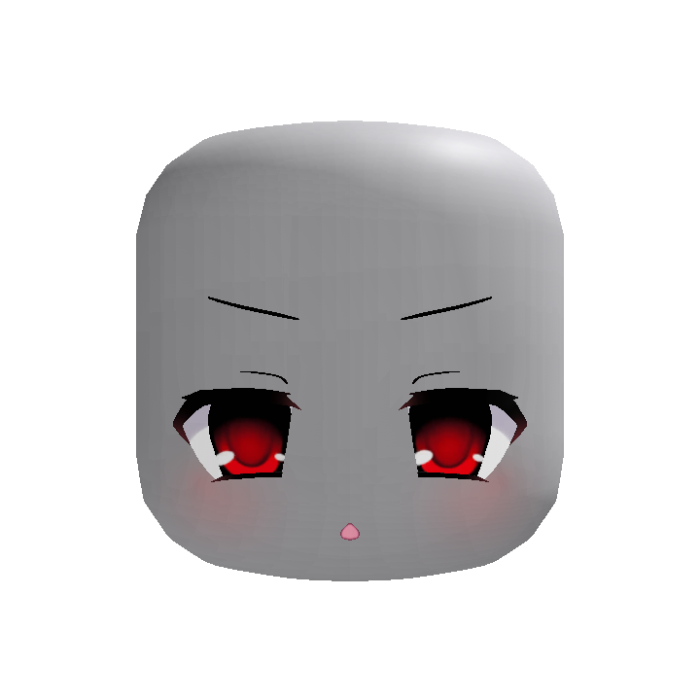 moe anime unamused blushing chibi face [red]