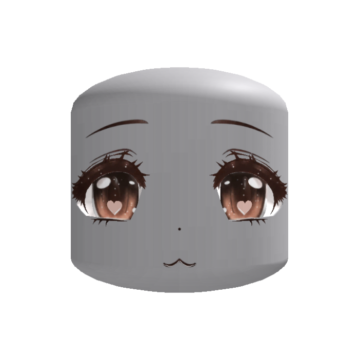 Heart Eyes Doll Head (Recolorable)