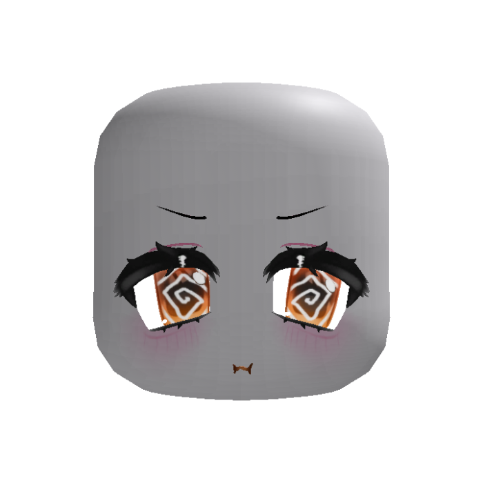 angry dizzy anime moe pout eyes in orange