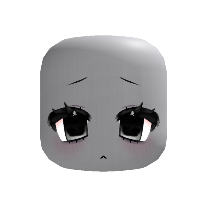 💢 white tired moe anime eyes face