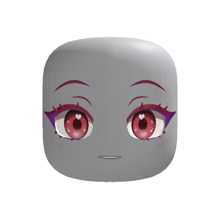 Animated anime face pink eyes ❤️