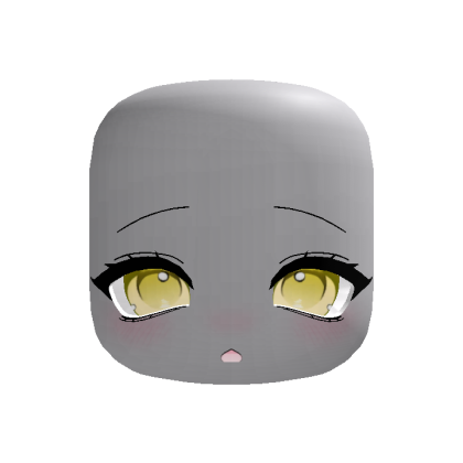(Animated) Yellow Cute Chibi Neko Face